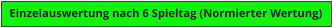 Einzelauswertung nach 6 Spieltag (Normierter Wertung)