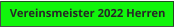 Vereinsmeister 2022 Herren